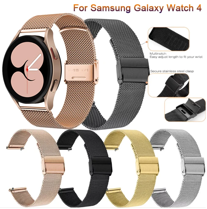 Метална каишка от Неръждаема Стомана Milanese За Samsung Galaxy Watch 4 44 мм 40 мм /Watch 4 Classic 46 мм 42 мм SmartWatch Watch4 Correa