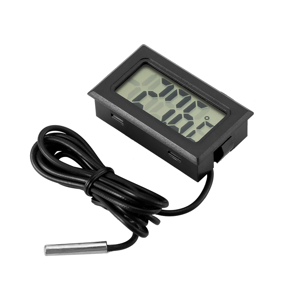 Мини LCD Цифров Термометър за Аквариум Автомобили Водна Баня Тестер Температура Монитор Детектор Вграден Сензор за Температура на Совалка