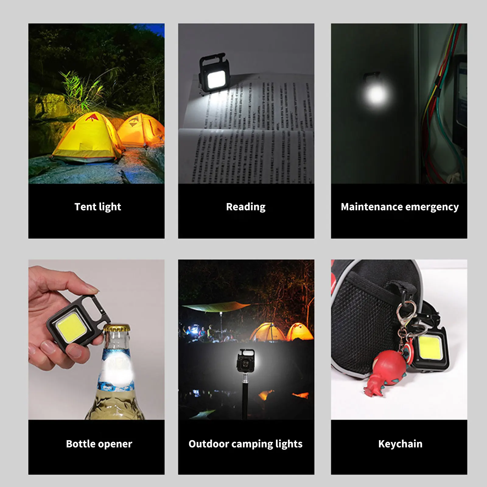Мини Led Фенерче USB Акумулаторна батерия Led Лампа С 4 Режима на Ключодържател Работен Лампа Малък Джобен Лампа Тирбушон 500 Лумена Работни Светлини 5