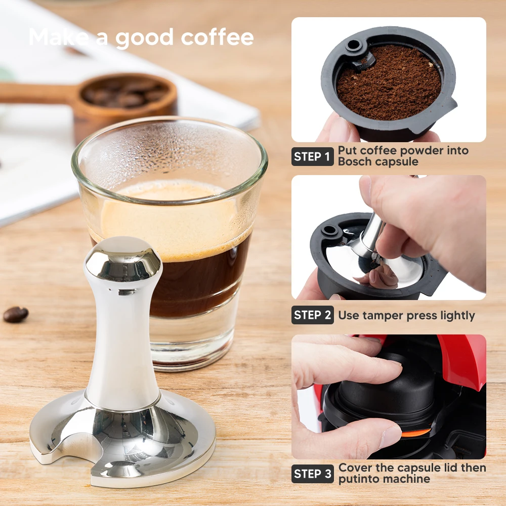 Множество Множество Кафе Капсула за Машини Bosch Tassimo Силиконова Капачка Капачка Филтър за Кафе Чаша Метална Лъжица Кафе Шушулка 4