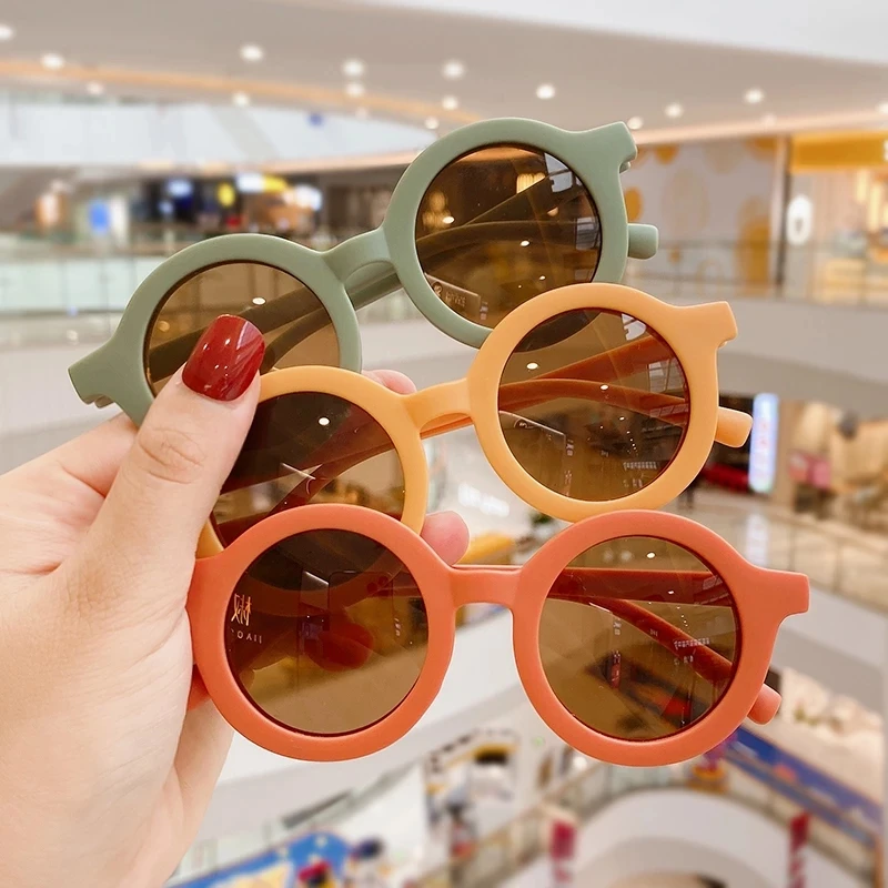 Модни Детски Мультяшные Слънчеви очила За Момчета И Момичета, Класически Кръгли Слънчеви Очила, Vintage Слънчеви Очила с Защита От Uv, Детски Очила 0