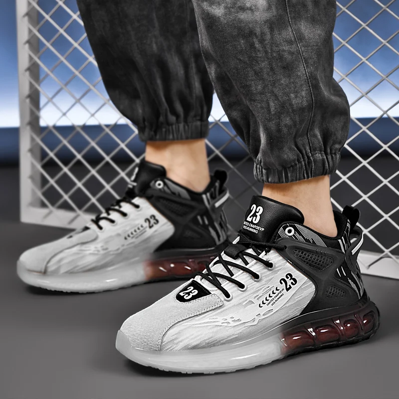 Мъжки баскетболни обувки контрастни цветове, модни градинска баскетболно тренировочная обувки, износостойкая дишащи спортни обувки 4