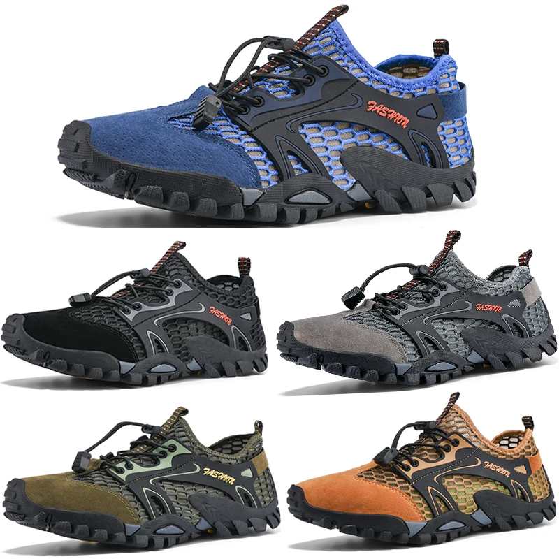 Мъжки обувки за планински Преходи, Лятна окото Дишаща мъжки Туризъм Обувки, Улични мъжки Маратонки, Мъжки Спортни обувки, Бързосъхнеща Водна Обувки 0