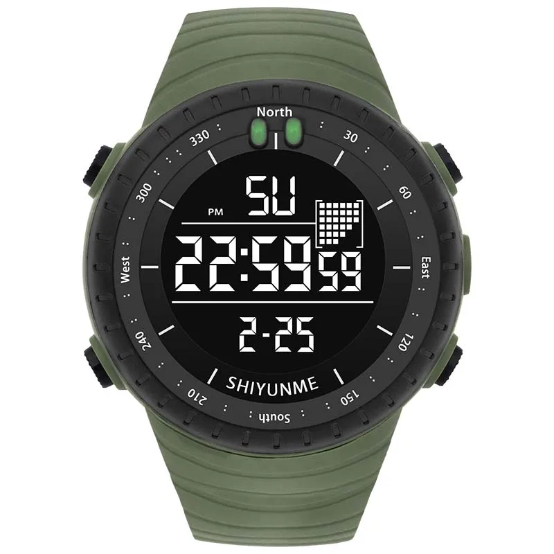 Мъжки Часовник Военни Водоустойчив спортен часовник SHIYUNME Армейските led Цифрови Ръчни Хронометри за Мъже 0