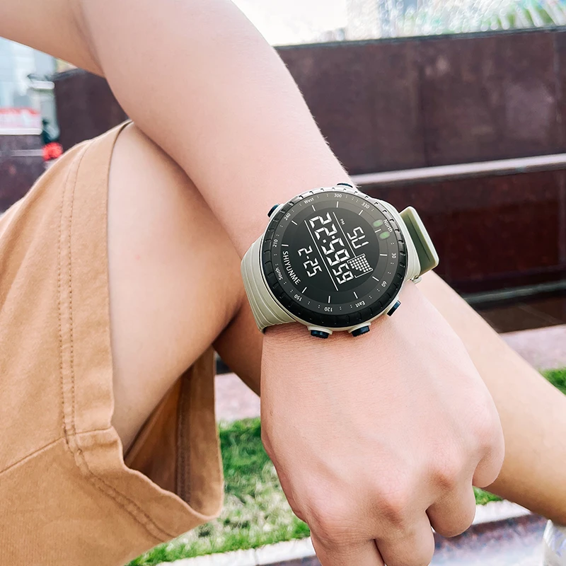 Мъжки Часовник Военни Водоустойчив спортен часовник SHIYUNME Армейските led Цифрови Ръчни Хронометри за Мъже 2