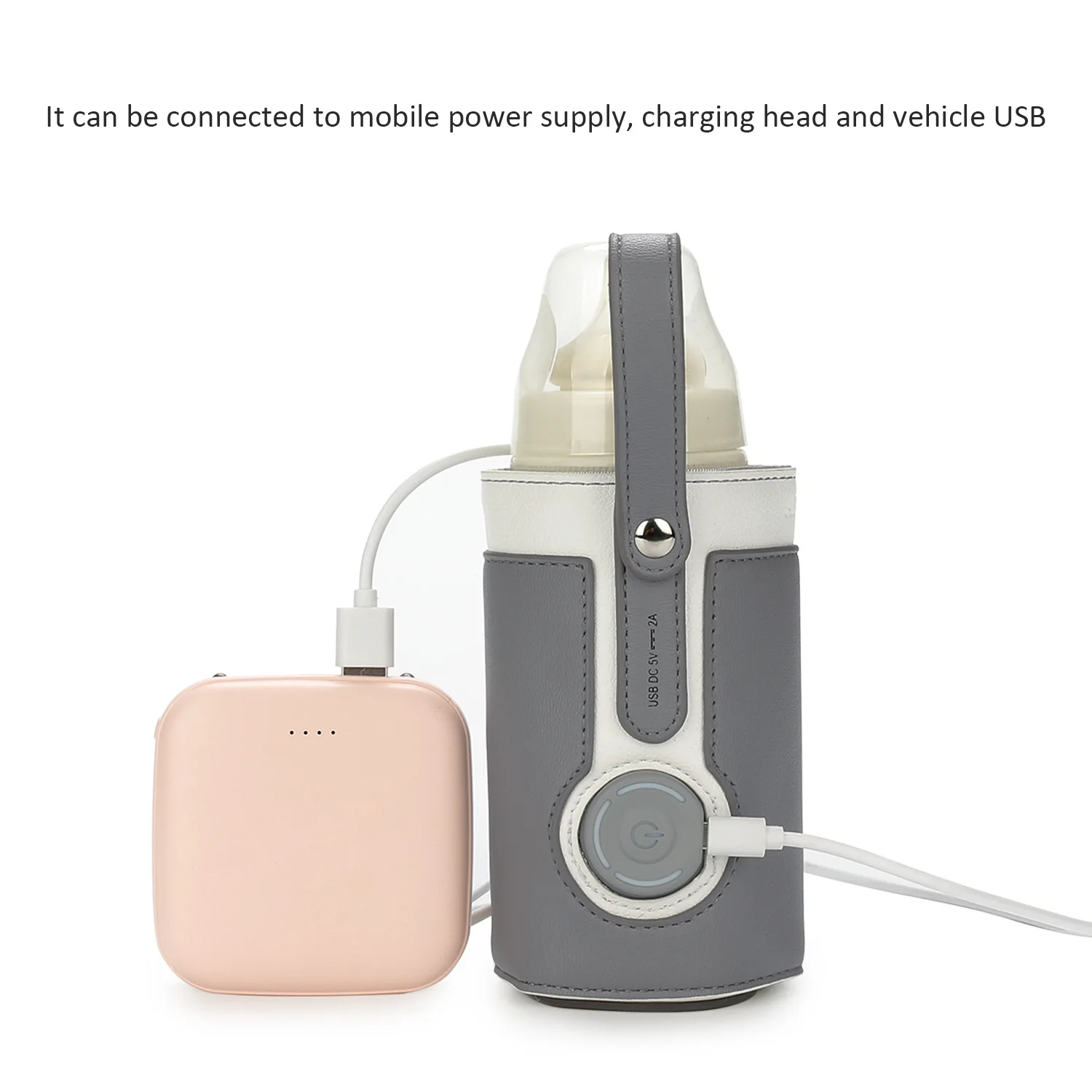Нагревател За бебешки Шишета С 3 Скорости Регулиране, Преносим За Пътуване, Нагревател За Бутилки С Мляко, Седалките С USB-Торби За Затопляне на Бутилки 0