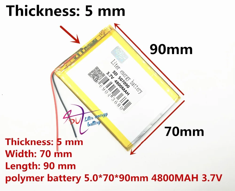 най-добрият батерия марка 3,7 На 4800 mah полимерно-литиева Акумулаторна батерия 537191 за таблет 507090