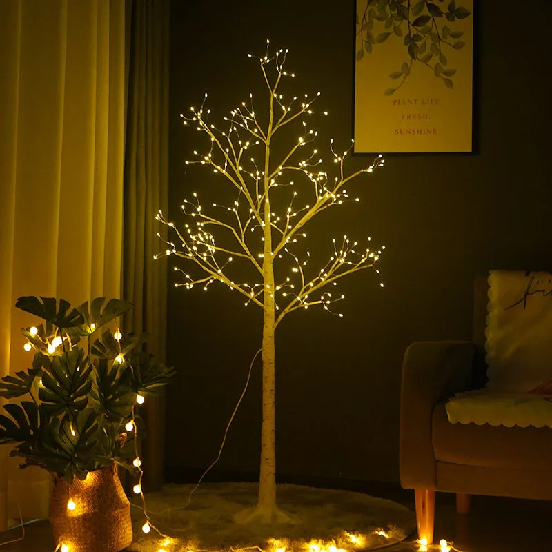 Начало Декор Бреза Дърво LED Лампа В Помещението 1,5 м Светещ Бяло Дърво, Декорация на Празничното Осветление Украса Вечерни Коледни Светлини 1