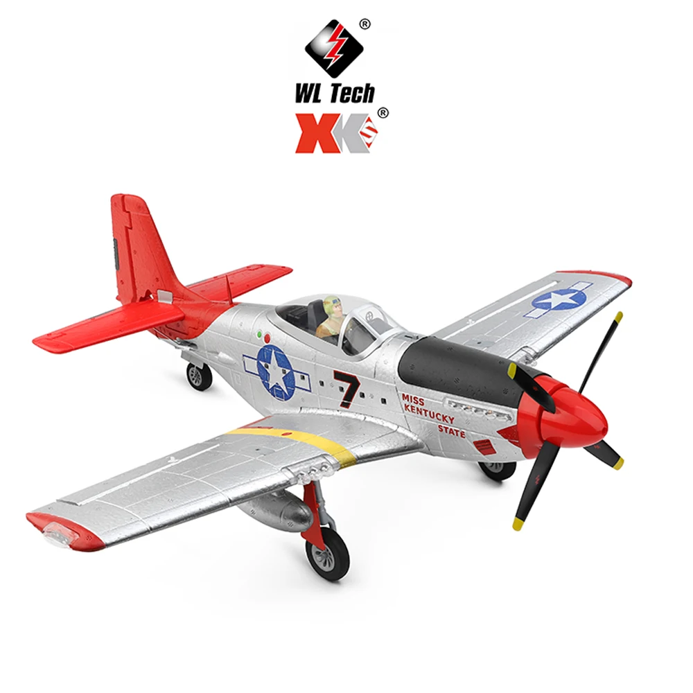 Нов WLtoys XK A280 RC Самолет P51 Симулатор на Изтребител 2,4 G 3D6G Режим на Самолет с Led Прожектором Самолет Играчки за Деца и Възрастни 0
