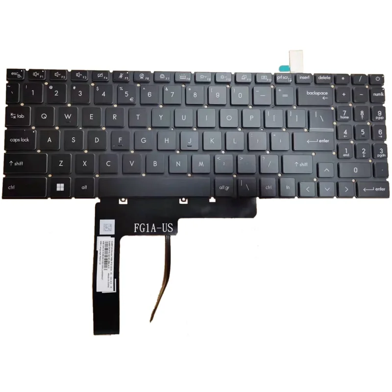 НОВА Английска Клавиатура С Червена Подсветка За Гейминг Лаптоп MSI Katana GF66 GF76 с Подсветка US Black 0