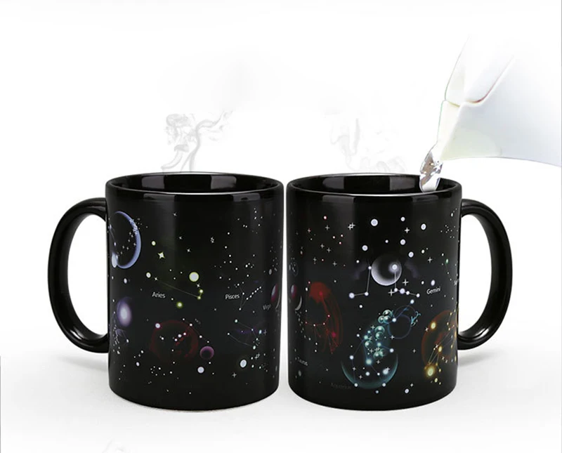 Нови 12 съзвездия промяна на цвета на чаши, порцеланова чаша за боядисване на Звездното небе puer чаена чаша кафе, чаша, Прибори за напитки уникален подарък 1