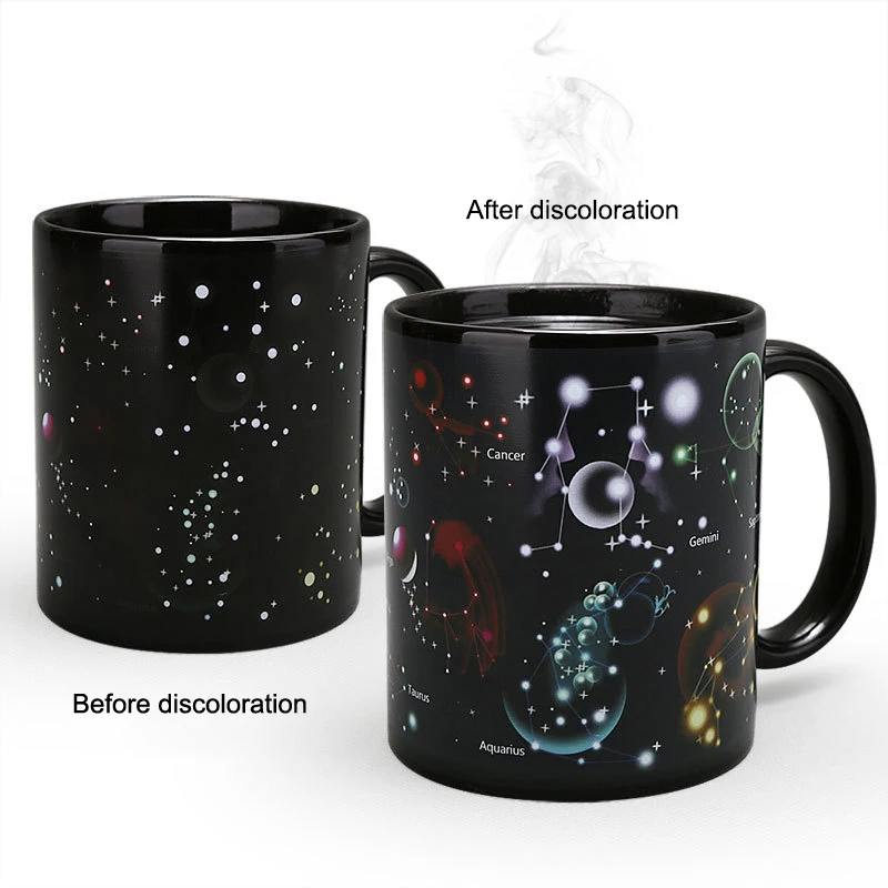 Нови 12 съзвездия промяна на цвета на чаши, порцеланова чаша за боядисване на Звездното небе puer чаена чаша кафе, чаша, Прибори за напитки уникален подарък 2