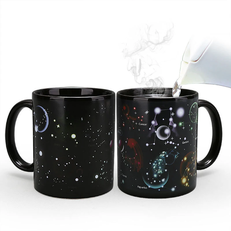 Нови 12 съзвездия промяна на цвета на чаши, порцеланова чаша за боядисване на Звездното небе puer чаена чаша кафе, чаша, Прибори за напитки уникален подарък 4