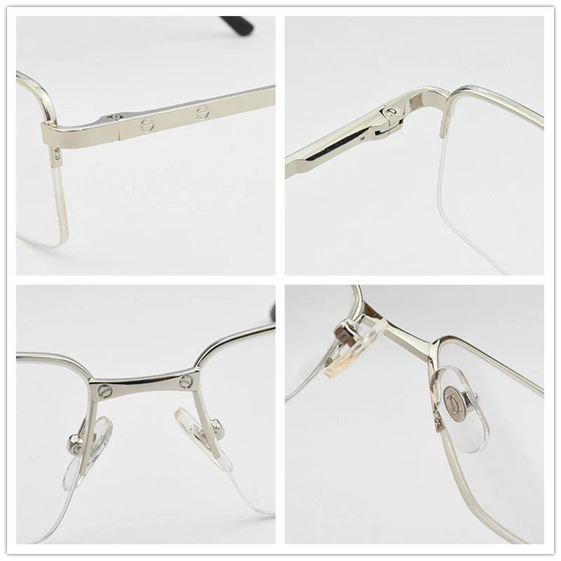 новост 2021 г., модни маркови очила, дамски Полукадровая Квадратни Рамки за Очила, мъжки компютърни рамки за очила при късогледство, Реколта очила за очите 5