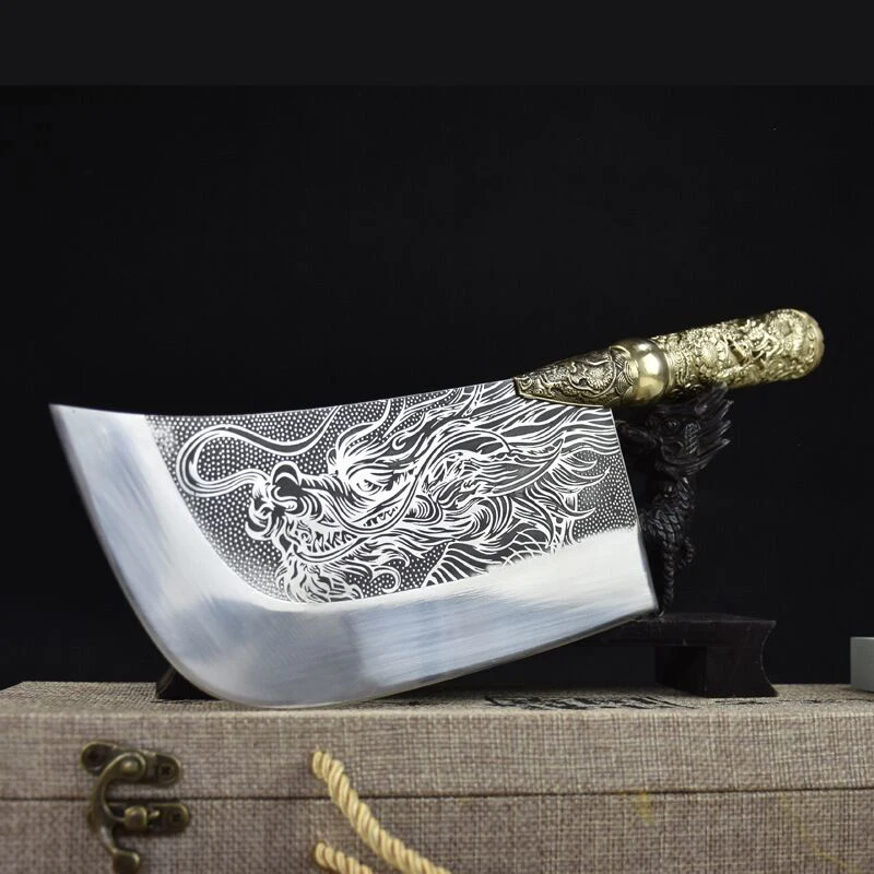 Нож за нарязване на Longquan чист нож за ръчно коване, остър домакински нож, кухненски нож, специален нож на главния готвач, стомана 7Cr17MoV