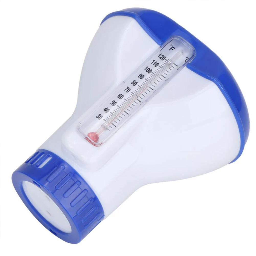 Опаковка За Таблетки Хлор 5 инча С Вграден Плаващ Термометър, Автоматично Помпа-Апликатор За Басейн, спа, джакузи 4