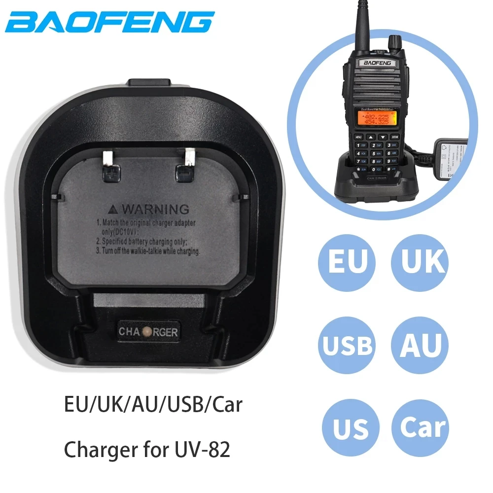 Оригинален Baofeng UV-82 Преносима Радиостанция USB Кабел Зарядно за Baofeng Зарядно Устройство UV 82 82 Преносими Радиоприемници