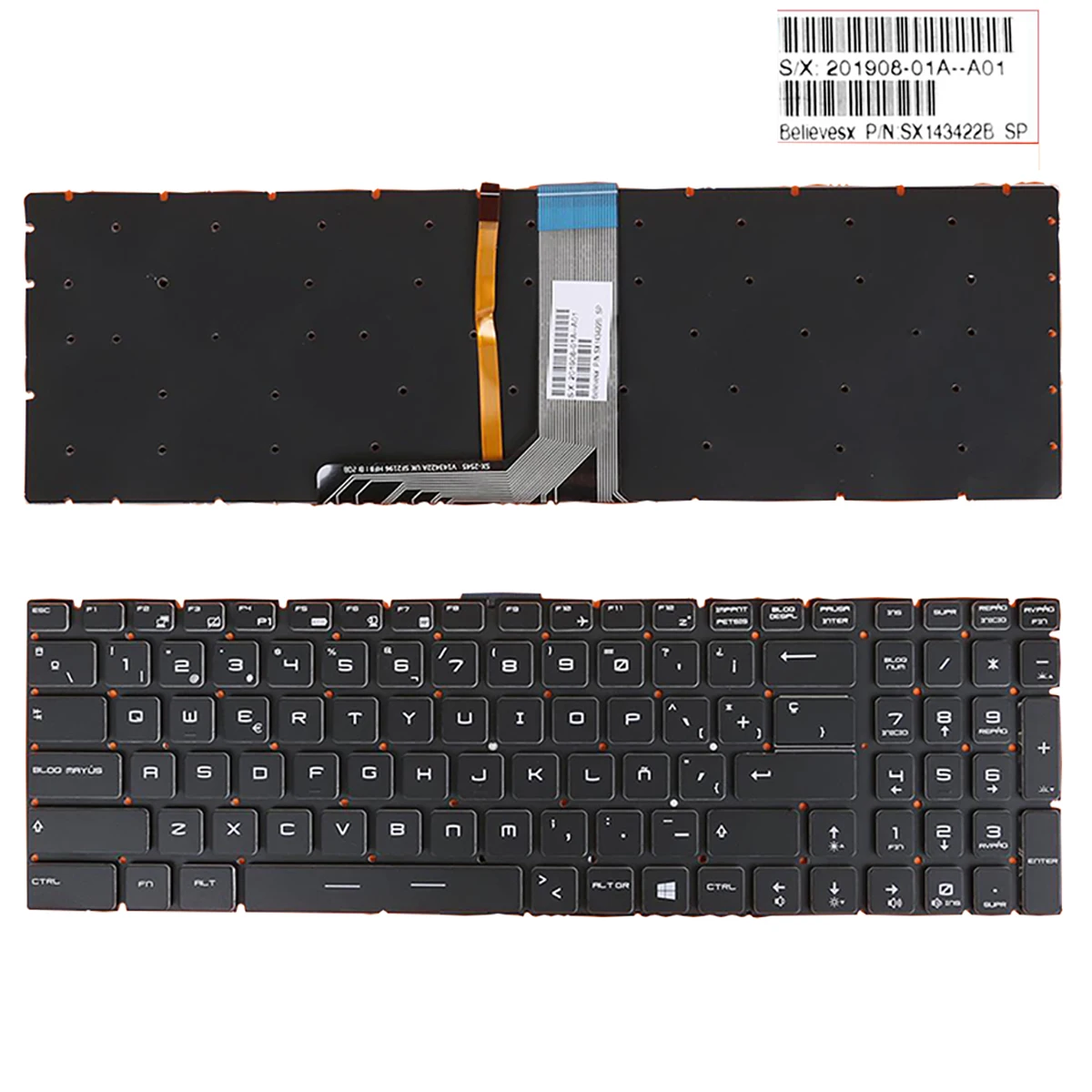 оригиналната Латинска Цветна Клавиатура с Подсветка За MSI GE72 GE62 WS60 GS60 GS70 GT72 GP62 GP72 GT73VR V143422FK1 S1N-3E00211-SA0 SP 1