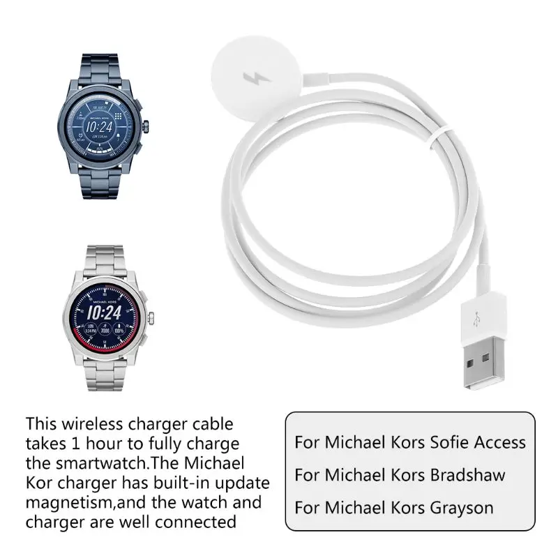 Преносими зарядно устройство ще захранване на Поставка с Док-Станция за смарт часа Кабела на Зарядното устройство за Майкъл Ко-rs Access Smartwatch 2
