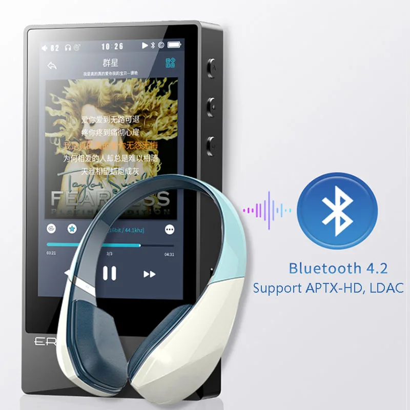 Професионален Музикален плейър, Без да загуби Безжична Bluetooth APTXHD LDAC HD Формат HIFI Сензорен Walkman Балансиран Изход DSD Декодиране 2