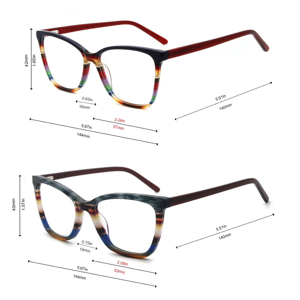 Рамки За Очила Нова Мода Италия Дизайнерски Очила На Жените И Мъжете Сив Червен Кафяв Цветни Ацетатные Оптични Очила Безплатна Доставка G86 4