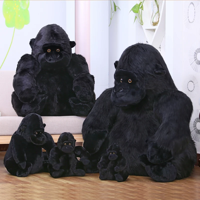 Реалистична Черна Горила Шимпанзетата Орангутан Кукла на Прекрасната Мека плюшена Играчка Сладката Плюшен Играчка За рождения Ден Коледен Подарък 1 бр.