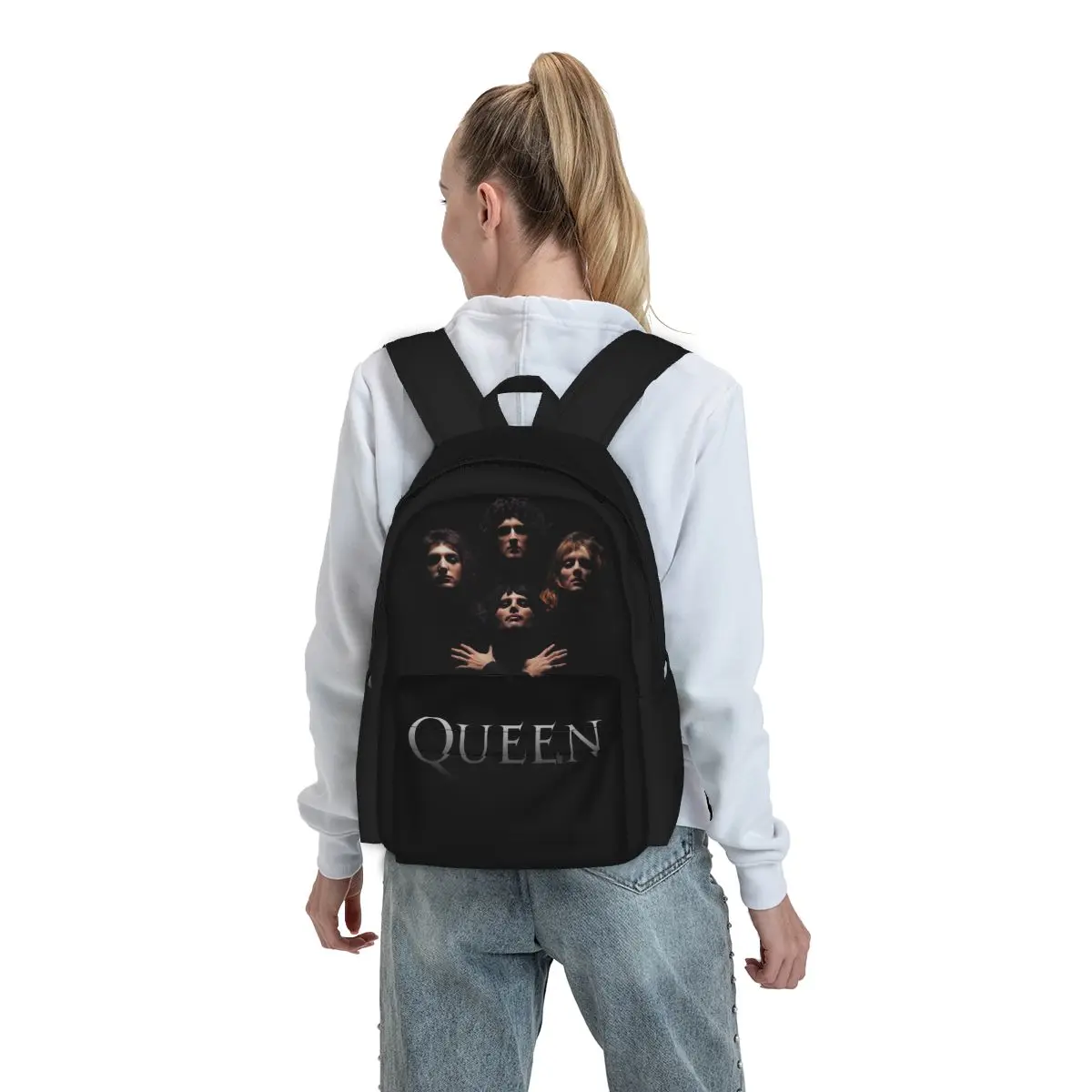Рок-група Queen, Известен Жена Раница С 3D Принтом, Ежедневна Детска, Училищна Чанта, Раница За Лаптоп Юношеството е Водоустойчива Раница За Пътуване 3