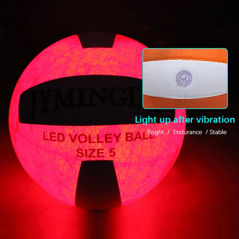 Светещи в Тъмното Волейболни топки с Led осветление, гумени Волейболни Топки Размер 5, Спортни Топки, Водоустойчив светещи топки за плажен волейбол 1
