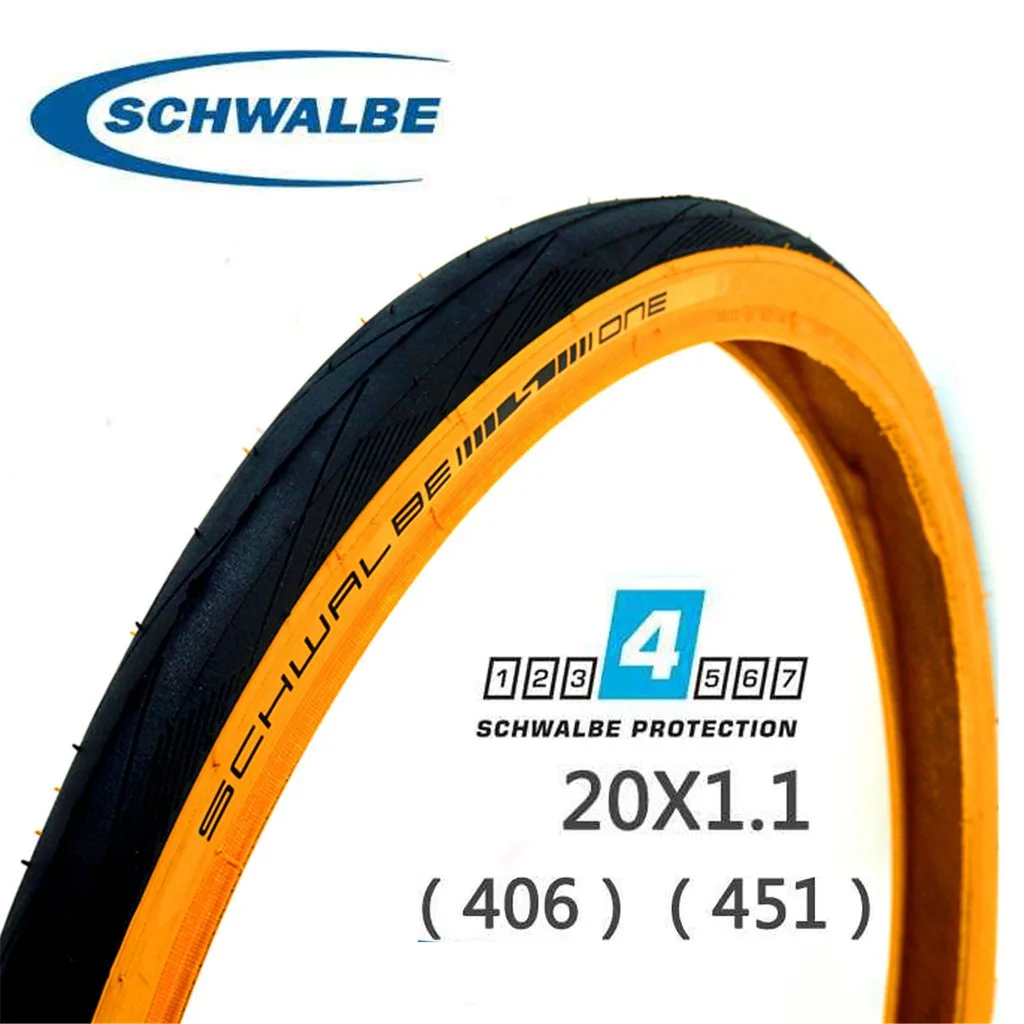 Сгъваема Велосипедна гума schwalbe ONE от кевлар 20 Размер на 451 406 60 Tpi е Съвместима с Велосипедными Детайли DAHON Minivelo 0
