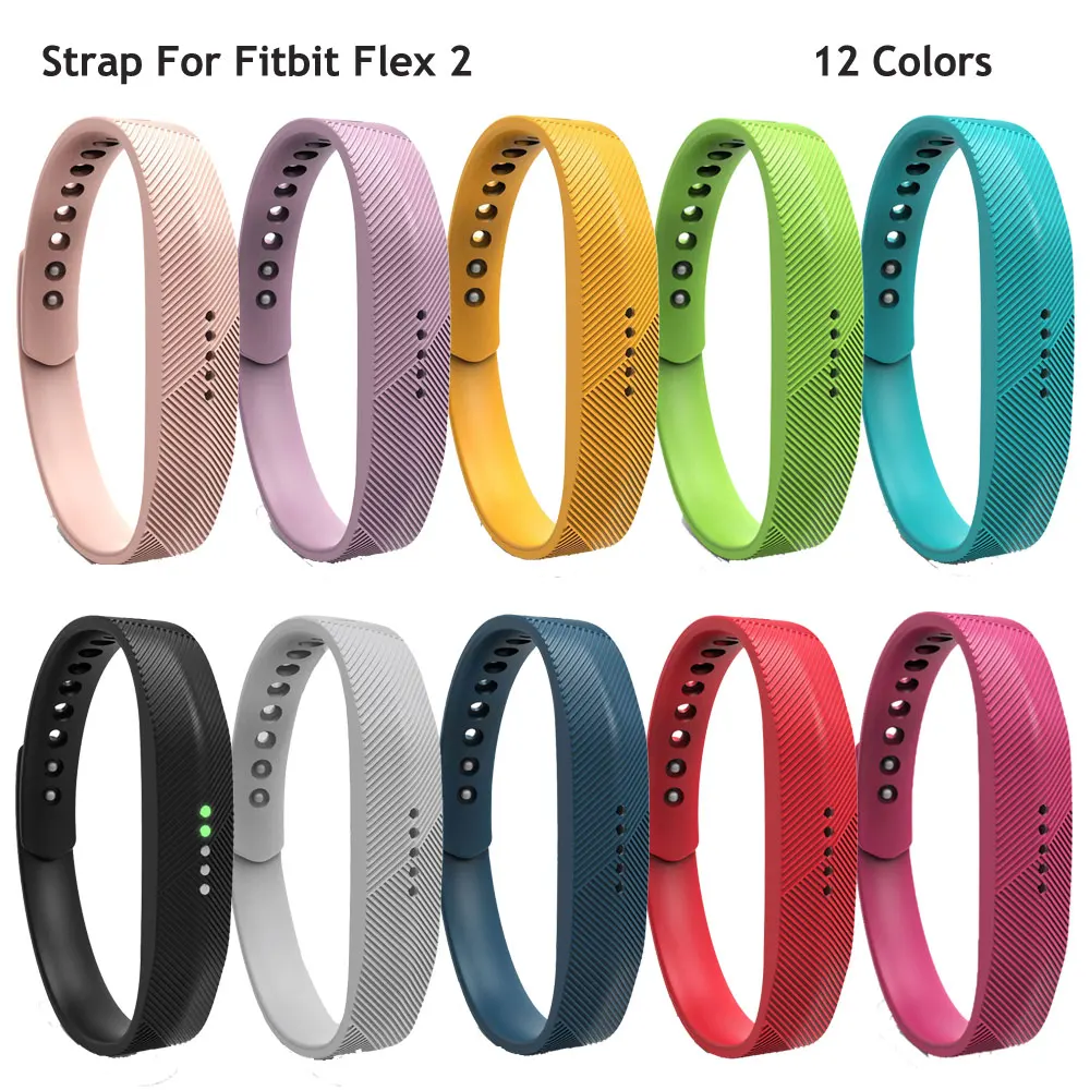 Силиконов Ремък за часа Fitbit Flex 2 Аксесоари за Часа на Смяна на Въжета За Смарт Гривна Fitbit Flex 2 Каишка 12 Цвята