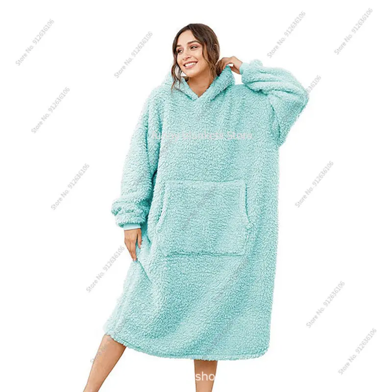 Скандинавска носене Одеяло за мъже, жени, унисекс топли дебели блузи, блузи гигантски телевизор одеяла Полар утяжеленные одеяла пуловер 2