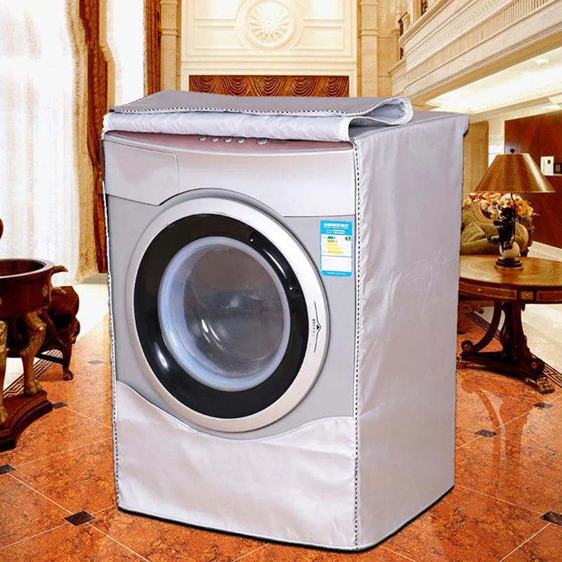 Сребърна капачка на пералната машина Водоустойчива покриване на Перални За вграждане-пералня машина сушильщика ограничаване на Мерчендайзы дома плат Оксфорд Против стареене 0