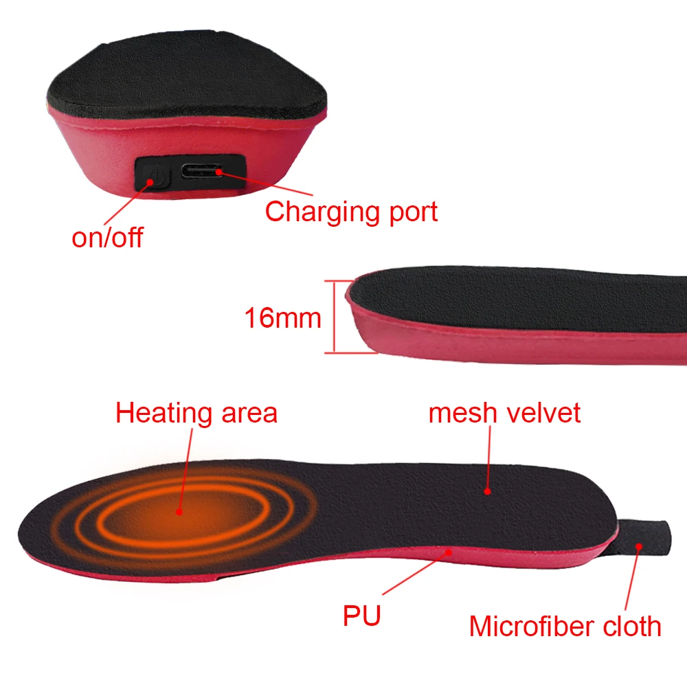 Стелки За Обувки С Топъл USB Акумулаторна батерия на Дистанционното Управление Стелка С Топъл Зимата 2100 mah 3 контрол на температурата Спорт На Открито и Топло За Краката 2