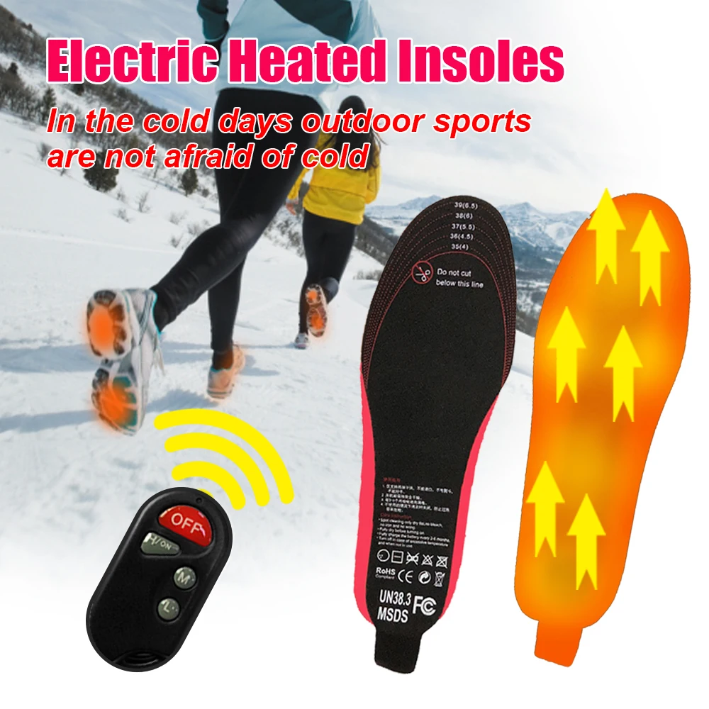 Стелки За Обувки С Топъл USB Акумулаторна батерия на Дистанционното Управление Стелка С Топъл Зимата 2100 mah 3 контрол на температурата Спорт На Открито и Топло За Краката 5