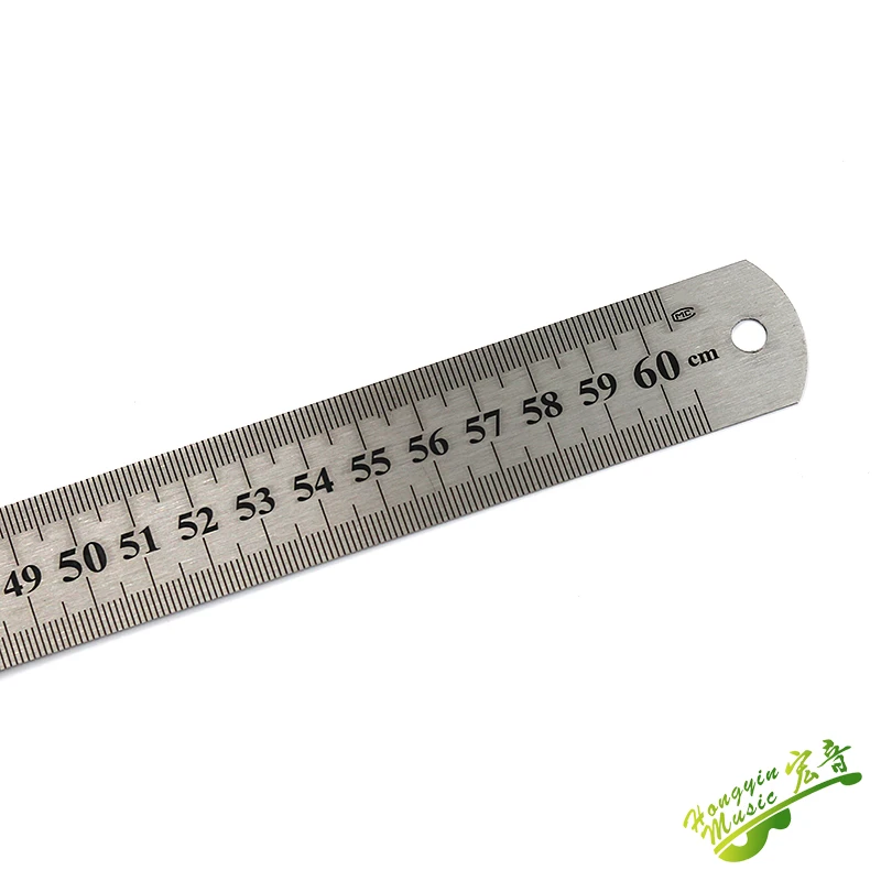 Стоманена линийка за измерване на хардуерни инструменти линия от неръждаема стомана от желязна линия стоманена линийка за плотницкого рисуване удебеляване на 60 см 4