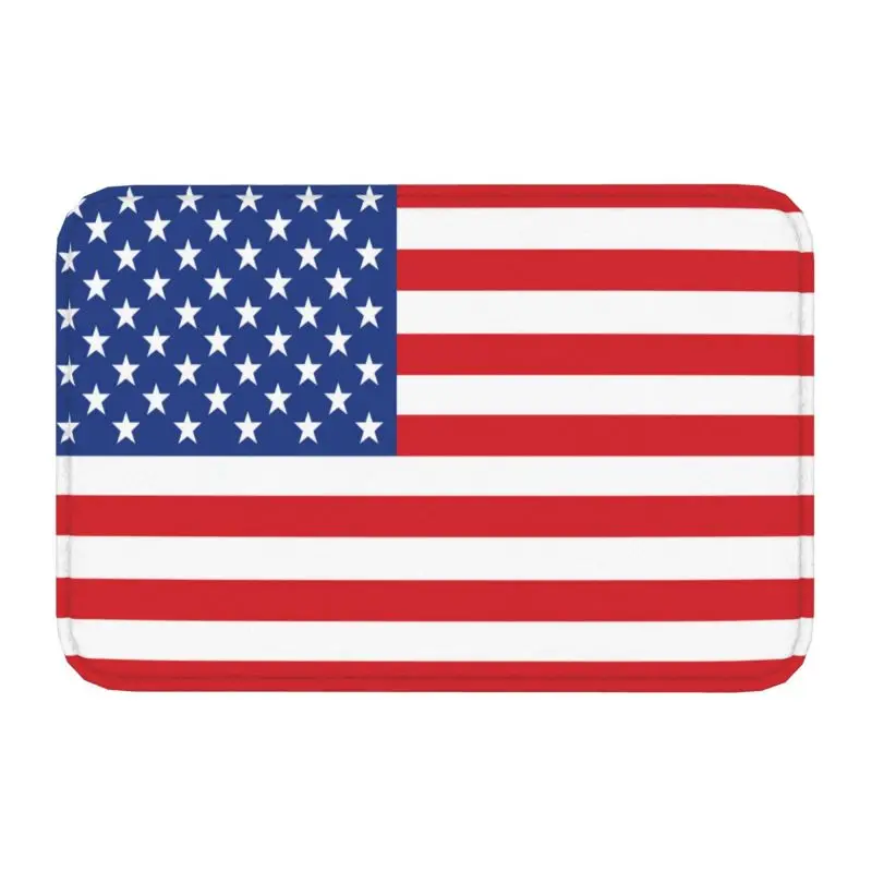 СЪЕДИНЕНИ Американски Флаг Мат Мат Противоскользящий Съединените Щати Звезди САЩ Баня, Кухня с Балкон Хол Вход Килим Килим 40*60 см 0
