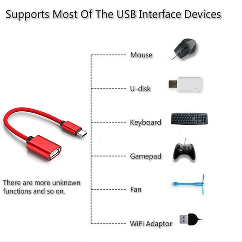 Тип C Micro USB OTG Кабел Адаптер за USB 2.0 Жена С Type-C Мъжки Кабел-Адаптер Преобразувател USB-C Кабел За Кола MacBook MP4 Телефон 4