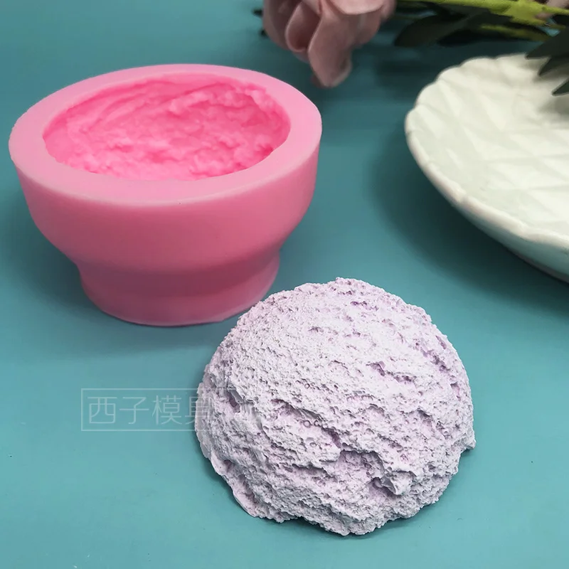 Формата топки сладолед силиконова форма за шоколадов мус инструмент за печене сладолед форма за сапун за ръце форми за свещи 2