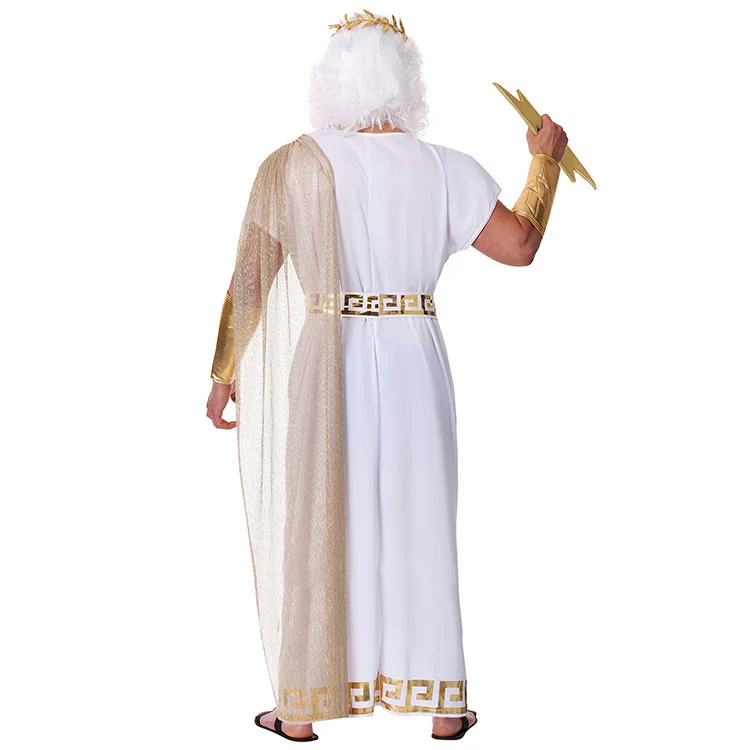 Хелоуин Мъж или деца древните гръцки Богове Костюми на Зевс Възрастен Крал на Рим Cosplay Карнавал концерта Ролеви Игри Вечерна Рокля 1
