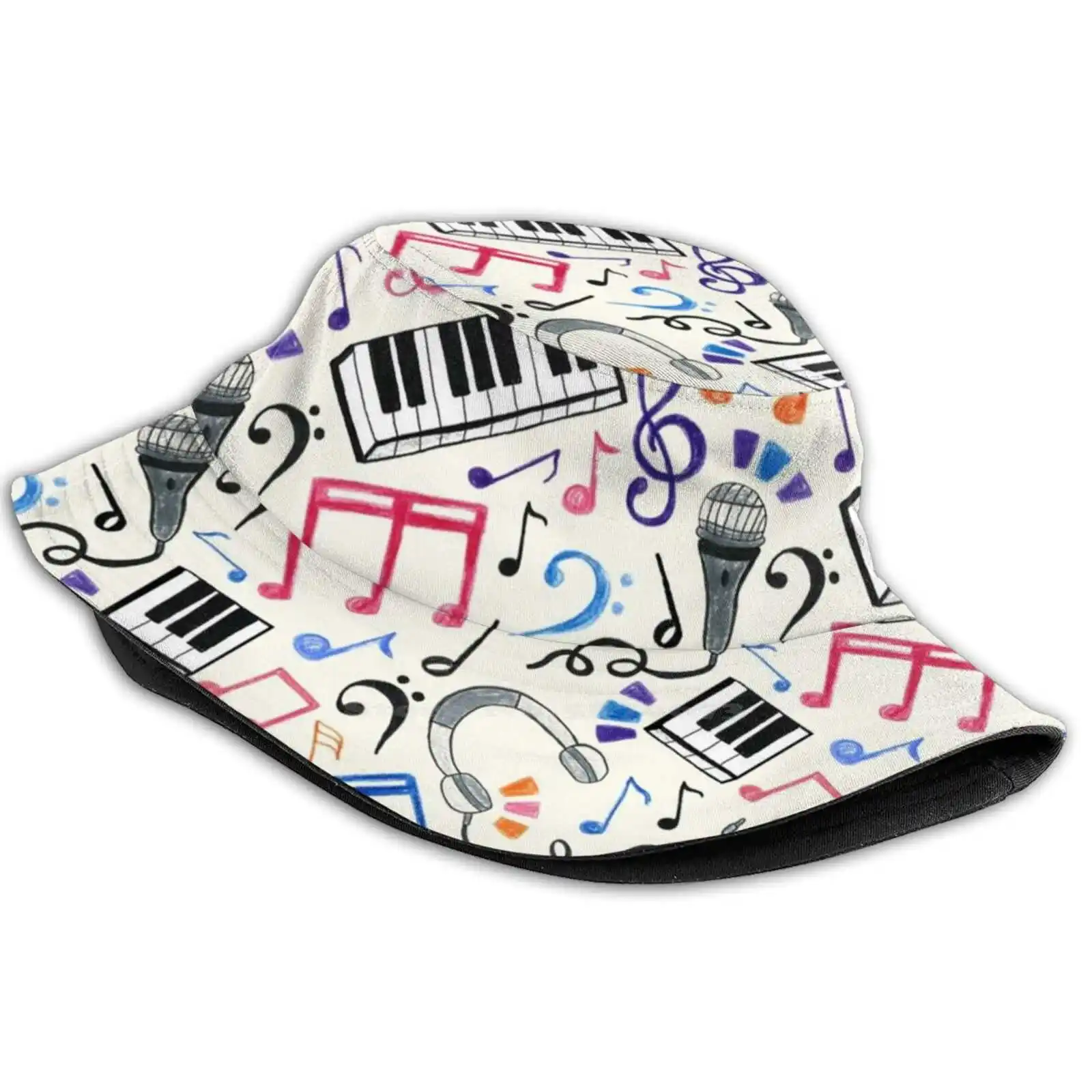 Хубава музика Бележки Рибарска шапка Шапки-кофи Шапки Музика Музикални Ноти, Ноти Символ на Музикална нота-Музикални ноти, Високи честоти основната част на клавиатурата 0