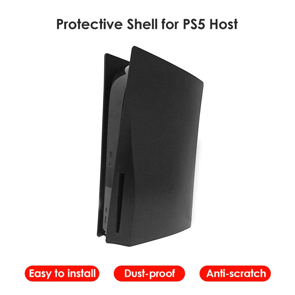 Черна Лицева Панел за игралната конзола Playstation 5, Защитен Калъф, Защита от надраскване, работа на смени Панел на Корпуса за Sony PS5 3