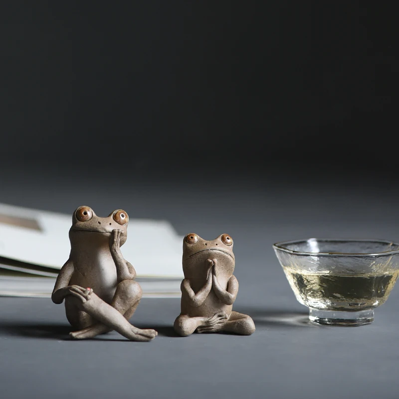 ★ керамични седалки в предмети, мебели мебели домашен любимец жаба чай, чай чай аксесоари за домашни любимци моделиране ръчно изработени 3