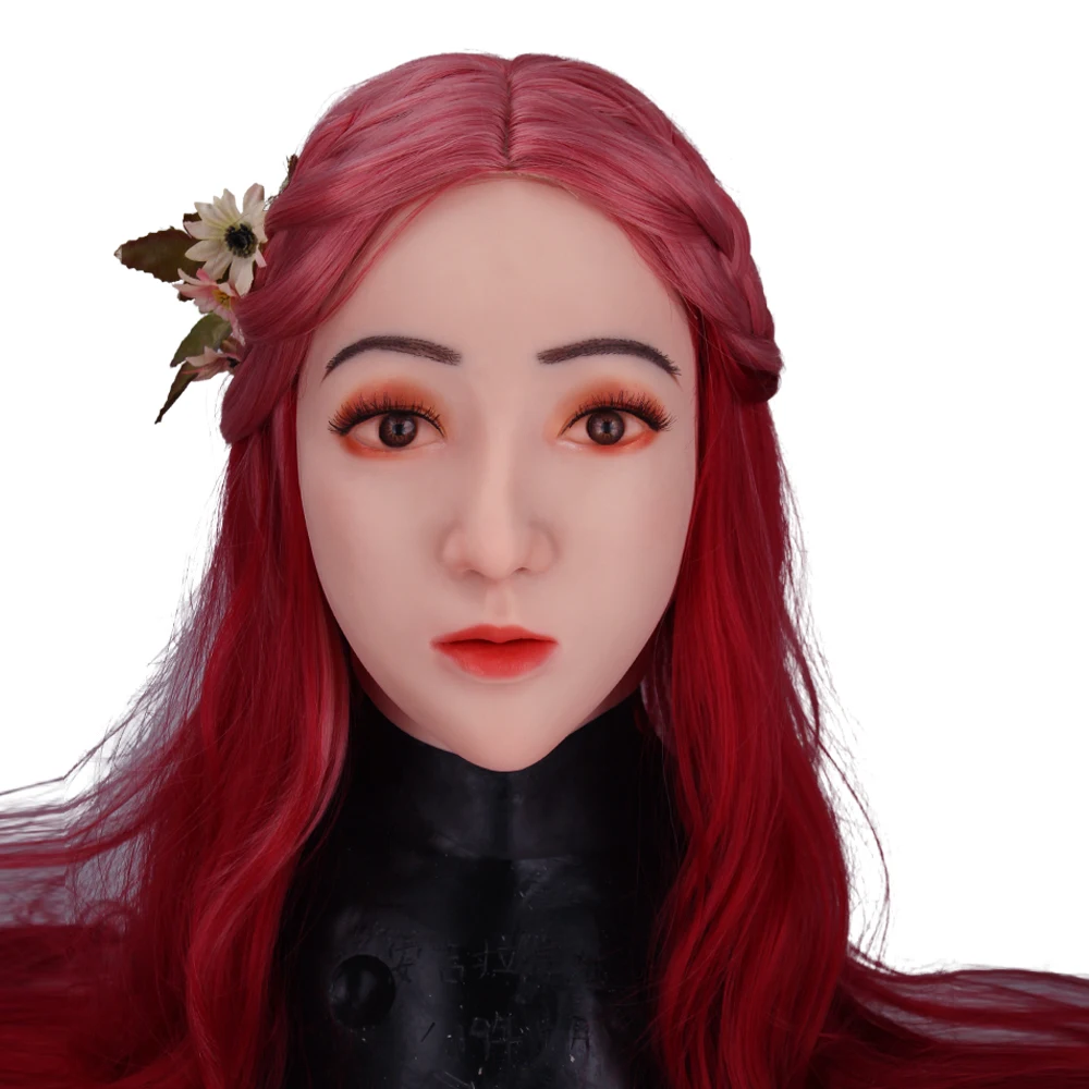 （AJL） ЖЕНСКИ Силикон Прическа Грим Травестит Cosplay Колекция от Козметични Маски за мъже и Жени с реалистични, силиконови маски 2